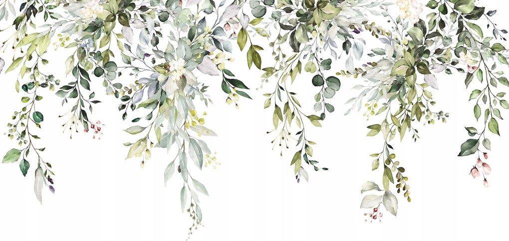 Fotótapéta 3D hatás Levelek pálma virágok 416 x 254