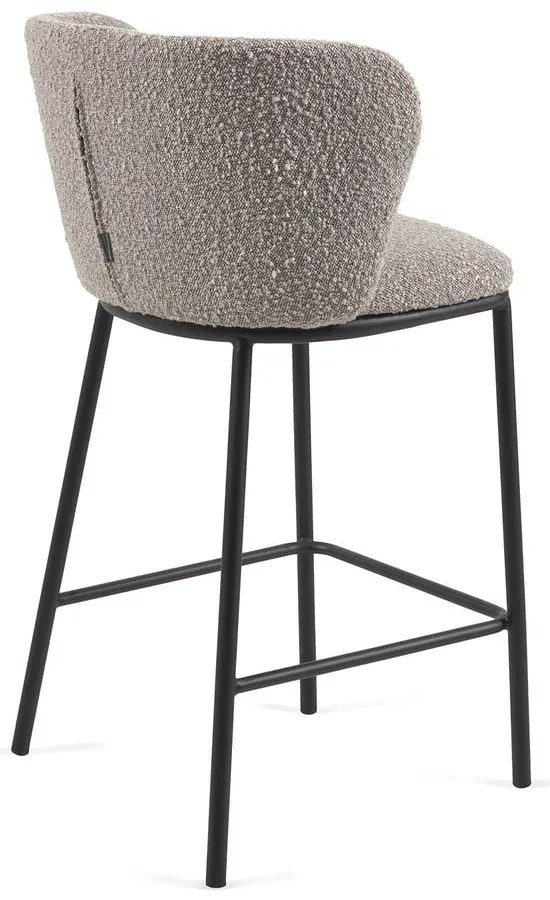 Világosszürke bárszék (ülésmagasság 65 cm) Ciselia – Kave Home