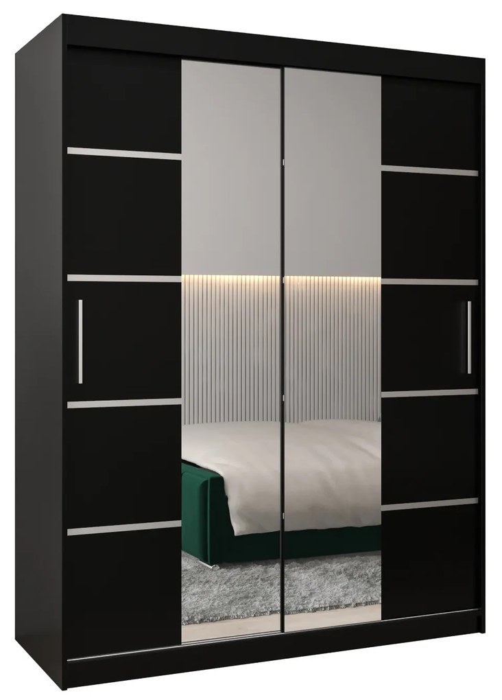 Ruhásszekrény 150 cm Verika 4 150 (fekete). 1064283
