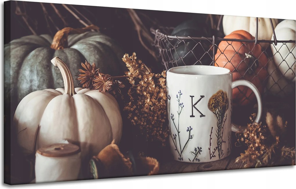Vászonkép Tökök Retro Vintage Ősz 120x60