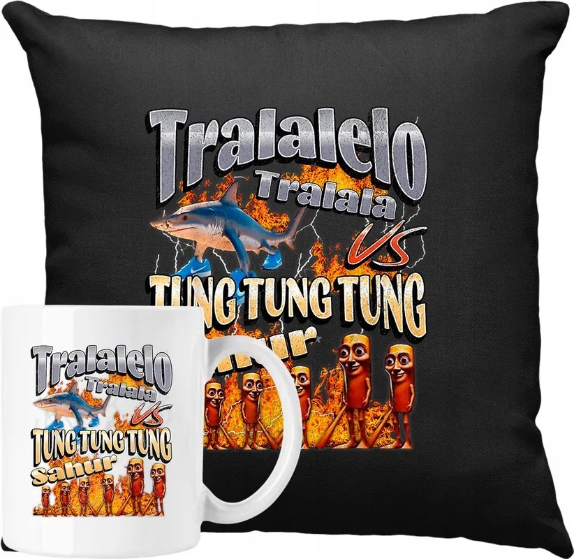 Bögre Szett Párna Tralalelo Vs Tung Sahur Ajándék ötlet