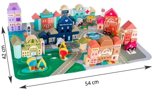 Wooden blocks 115 pcs - city 23519