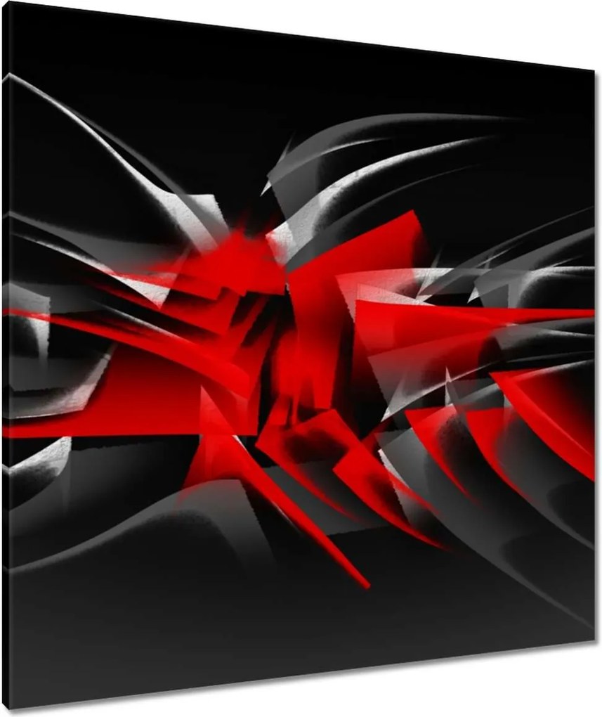 Vászonkép 80x80 Divatos piros tüskék Absztrakt