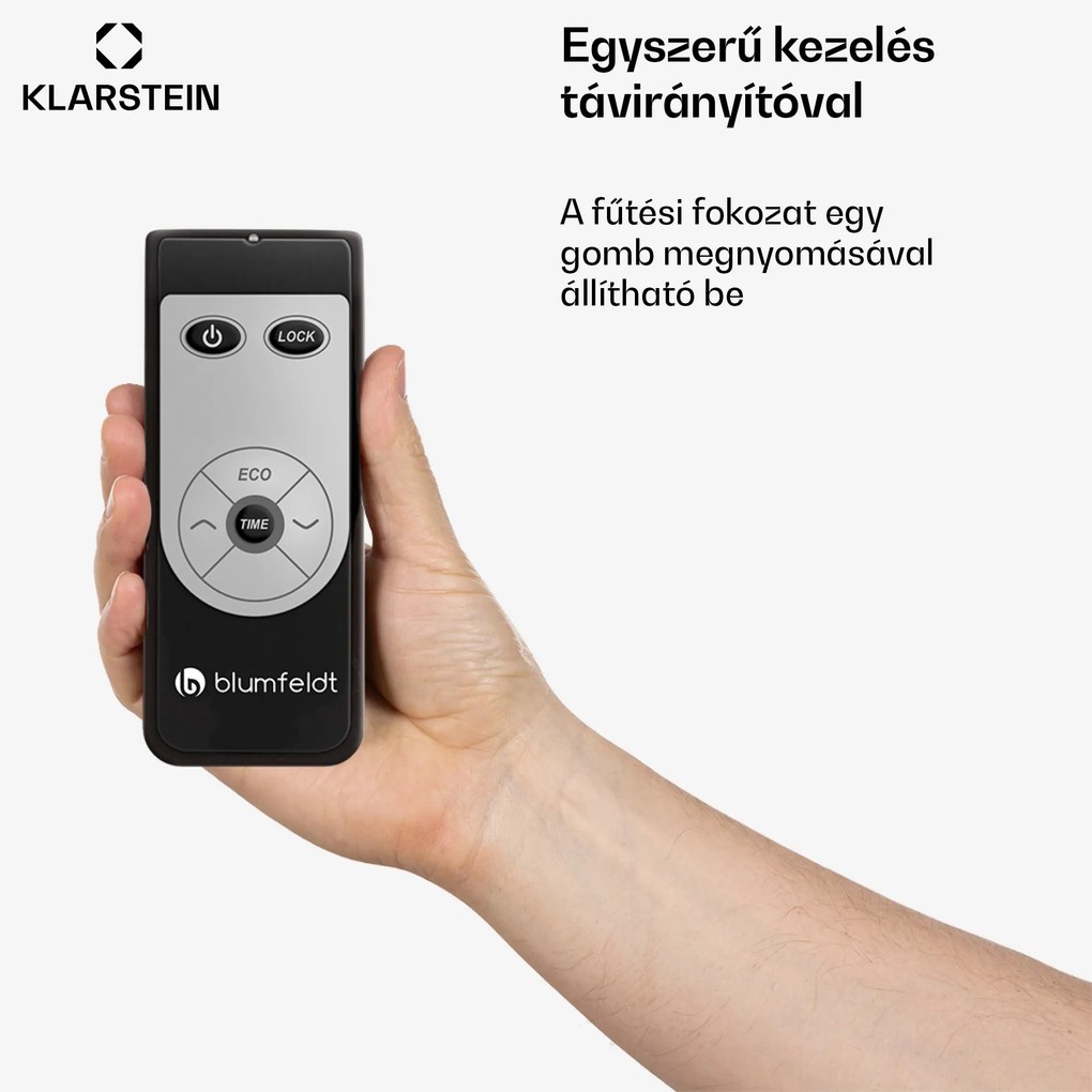 Blumfeldt Cosmic Beam Plus, infravörös terasz hősugárzó, 2400 W, IP24, távirányító, fekete