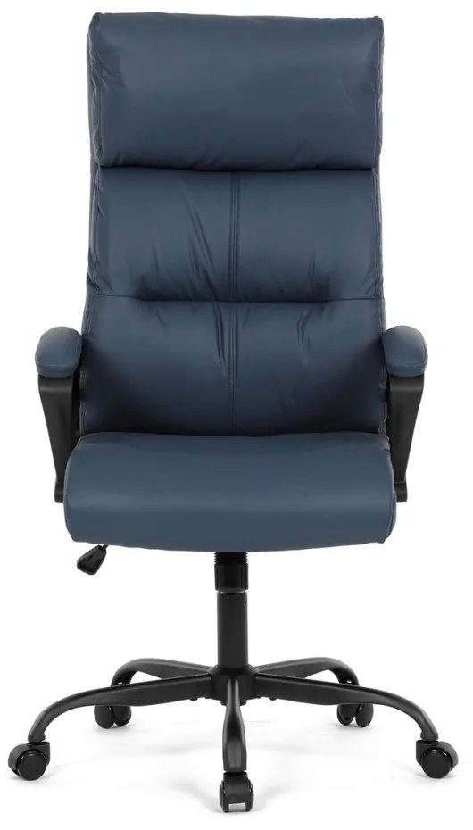 Scaun pivotant de birou confortabil în albastru cu tapițerie din piele artificială. KA-Y346