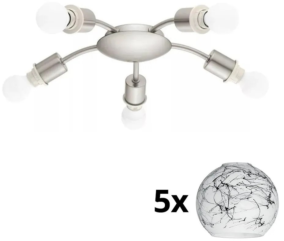 Eglo - LED mennyezeti lámpa MY CHOICE 5xE14/4W/230V króm/fehér/fekete