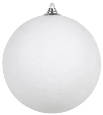 Óriás karácsonyi gömb 25 cm fehér glitteres