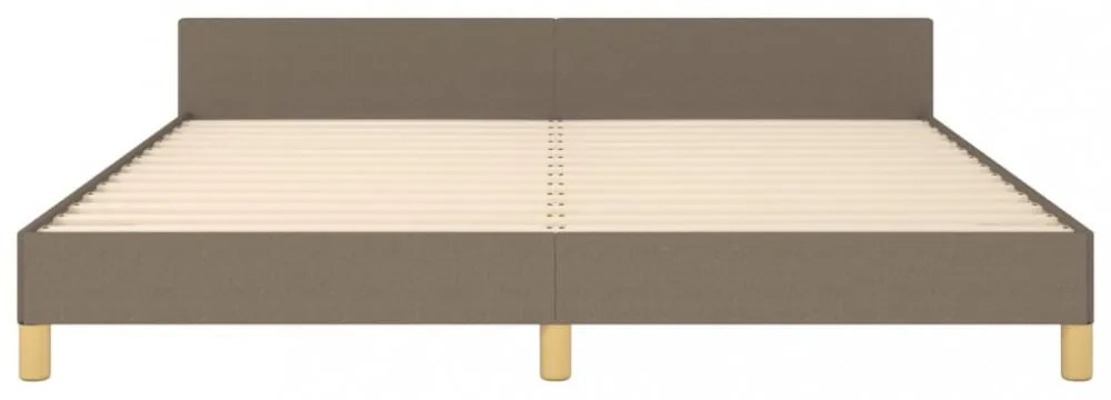 tópszínű szövet ágykeret matrac nélkül 160 x 200 cm