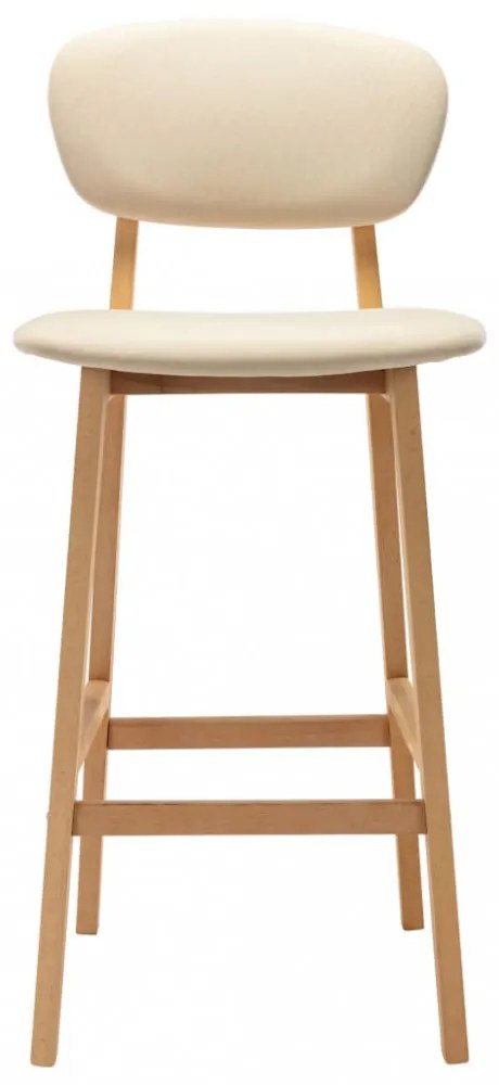 vidaXL 2 db krémszínű szövet bárszék