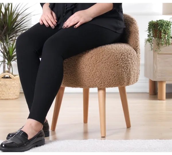 MIKI puff, átmérő 46 cm, barna