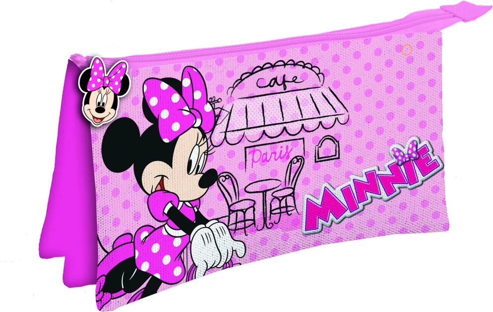 Disney Minnie Paris 3 rekeszes tolltartó 22 cm