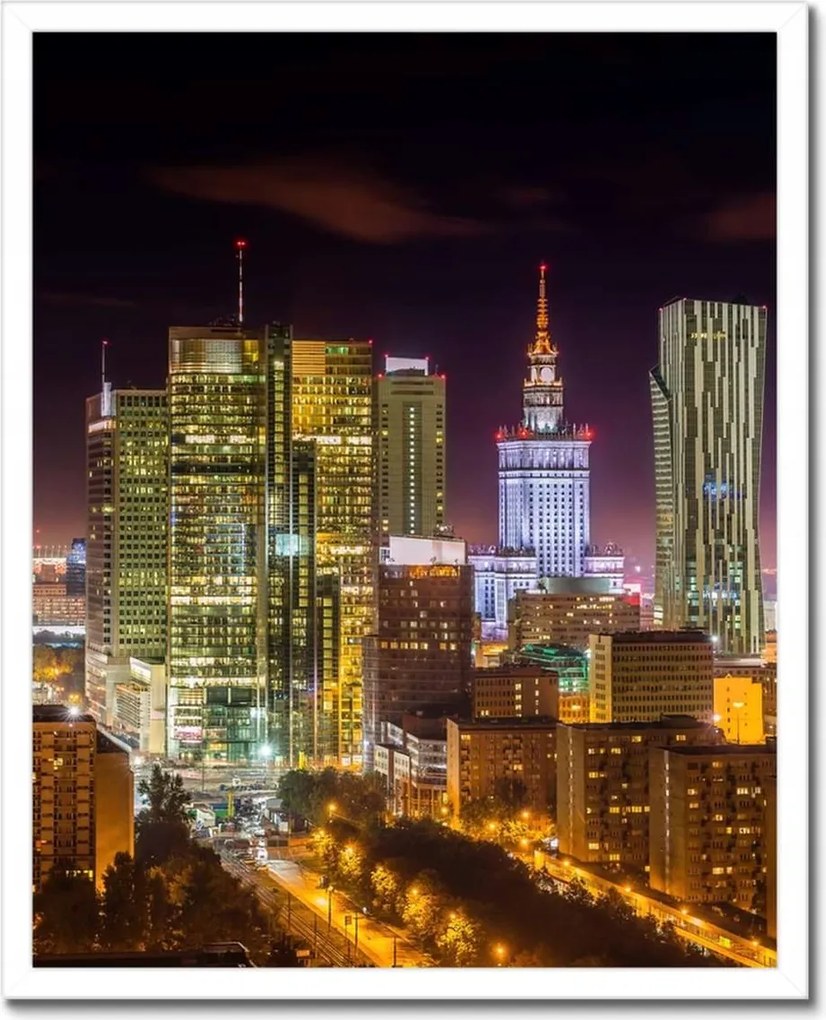 Poszterek keretben 40x50 Város éjszaka