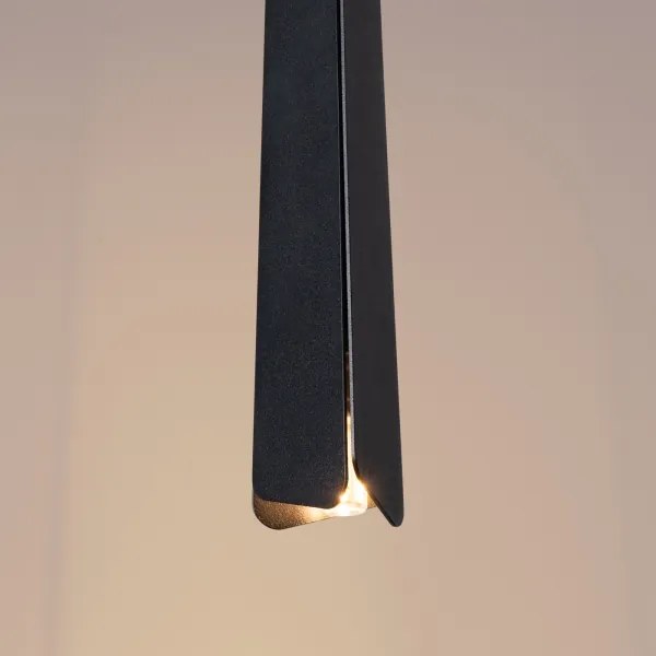 Sollux SL.1400 - Csillár zsinóron PRYSM 1xG9/8W/230V fekete