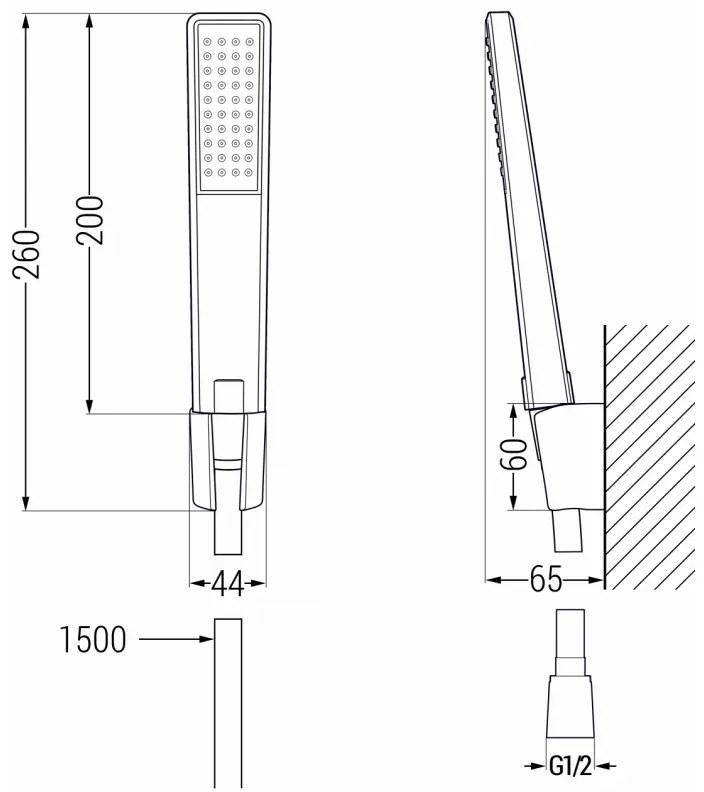 Mexen Alfa R72 fürdőgarnitúra, fekete, 745703R72-70