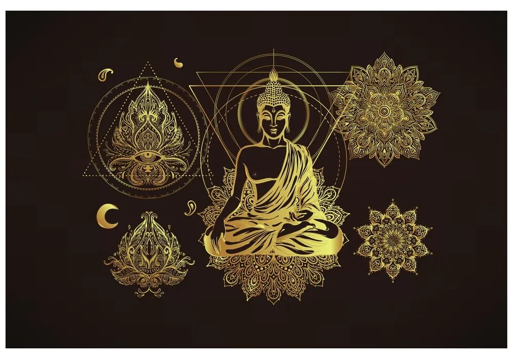 Tapéta arany Buddha