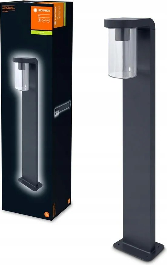 Kerti Lámpa Kültéri Álló Oszlop E27 80cm IP44 Szürke Cascade Osram