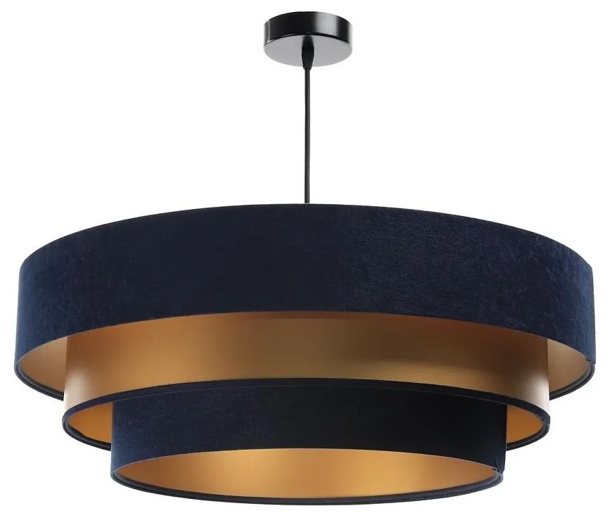 BPS Koncept Csillár zsinóron TRINITI 1xE27/60W/230V kék/arany BS0322
