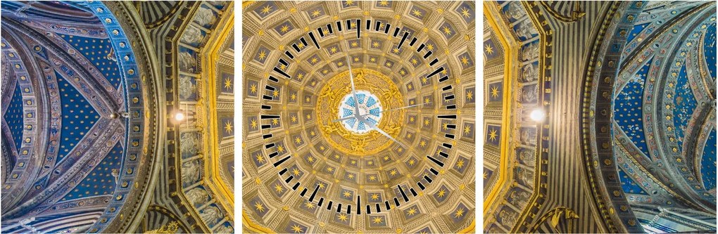 A Siena templom mennyezetének képe (órával) (90x30 cm)