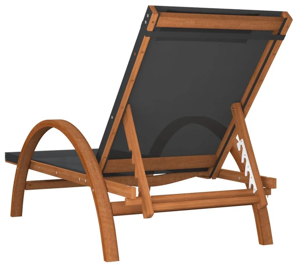 Szürke textilén és tömör nyárfa napozóágy párnával