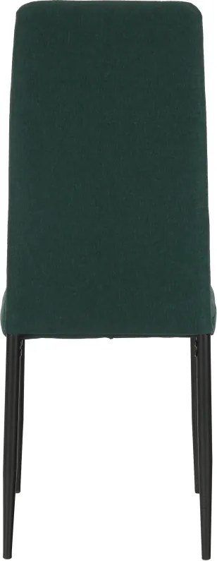 Szék, smaragd szövet/fekete fém, COLETA NOVA