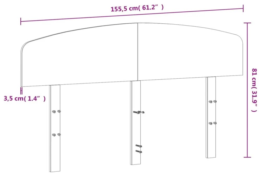 viaszbarna tömör fenyőfa fejtámla 150 cm