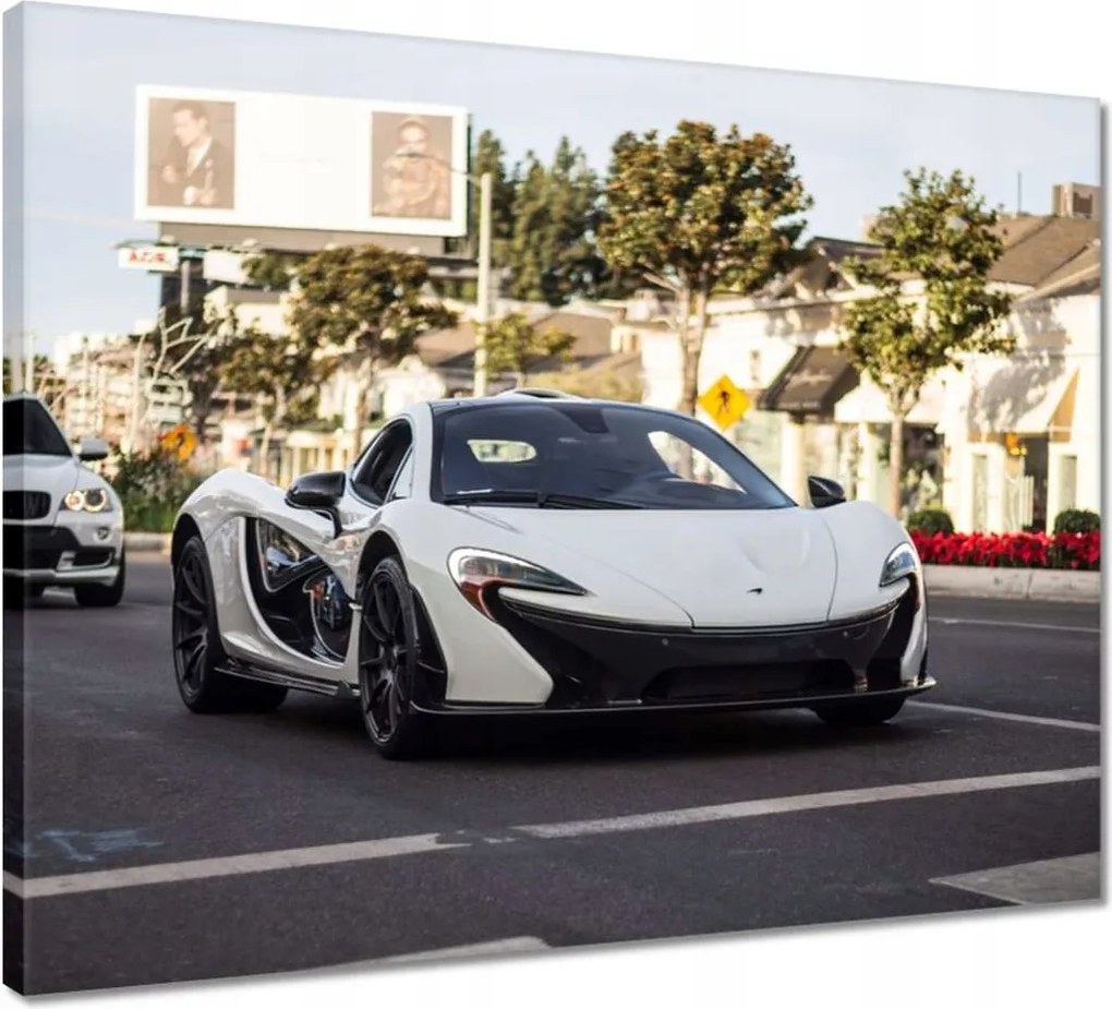 Vászonkép 50x40 Fehér sportautó