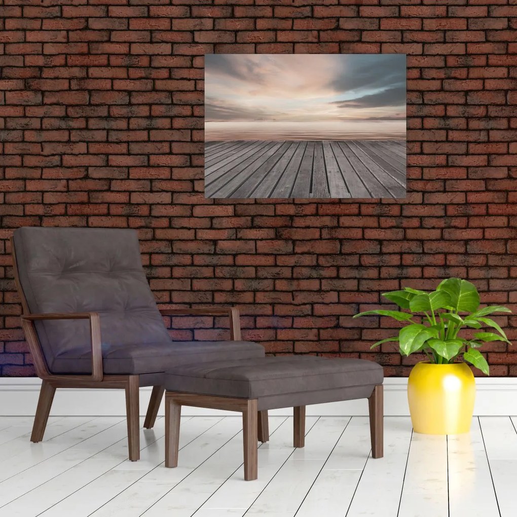 Kép - Móló naplementében (70x50 cm)