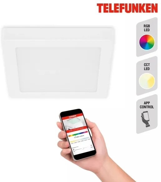 Telefunken 309706TF - LED RGB Dimmelhető mennyezeti lámpa LED/23W/230V 2700-6500K fehér