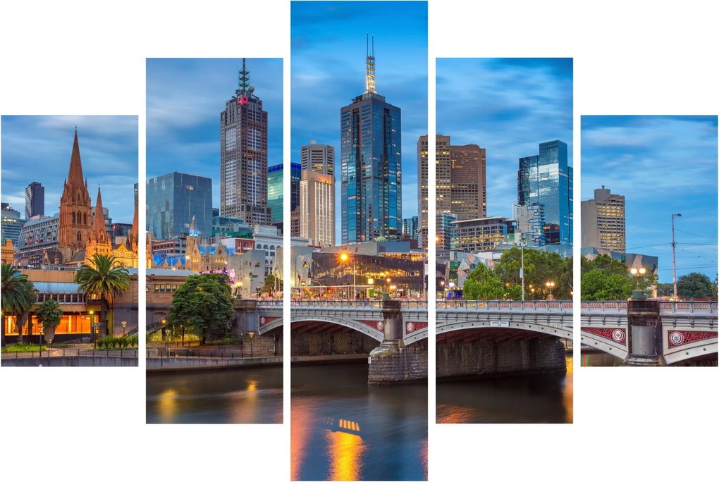Melbourne város képe (150x105 cm)