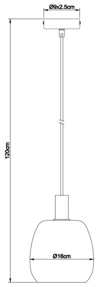 Globo 15789HM - Csillár zsinóron GARRI 1xE14/40W/230V átm. 16 cm réz