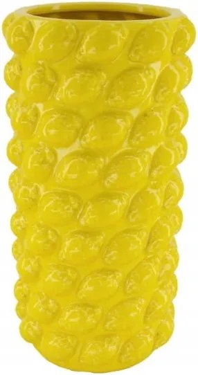 Kerámia váza sárga 18x36cm