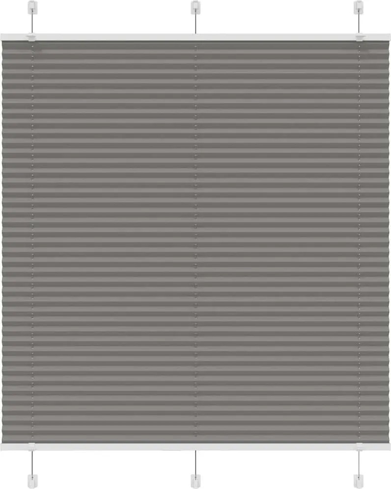 vidaXL pliszírozott redőny antracit 115x100 cm szövetszélesség 114,4cm