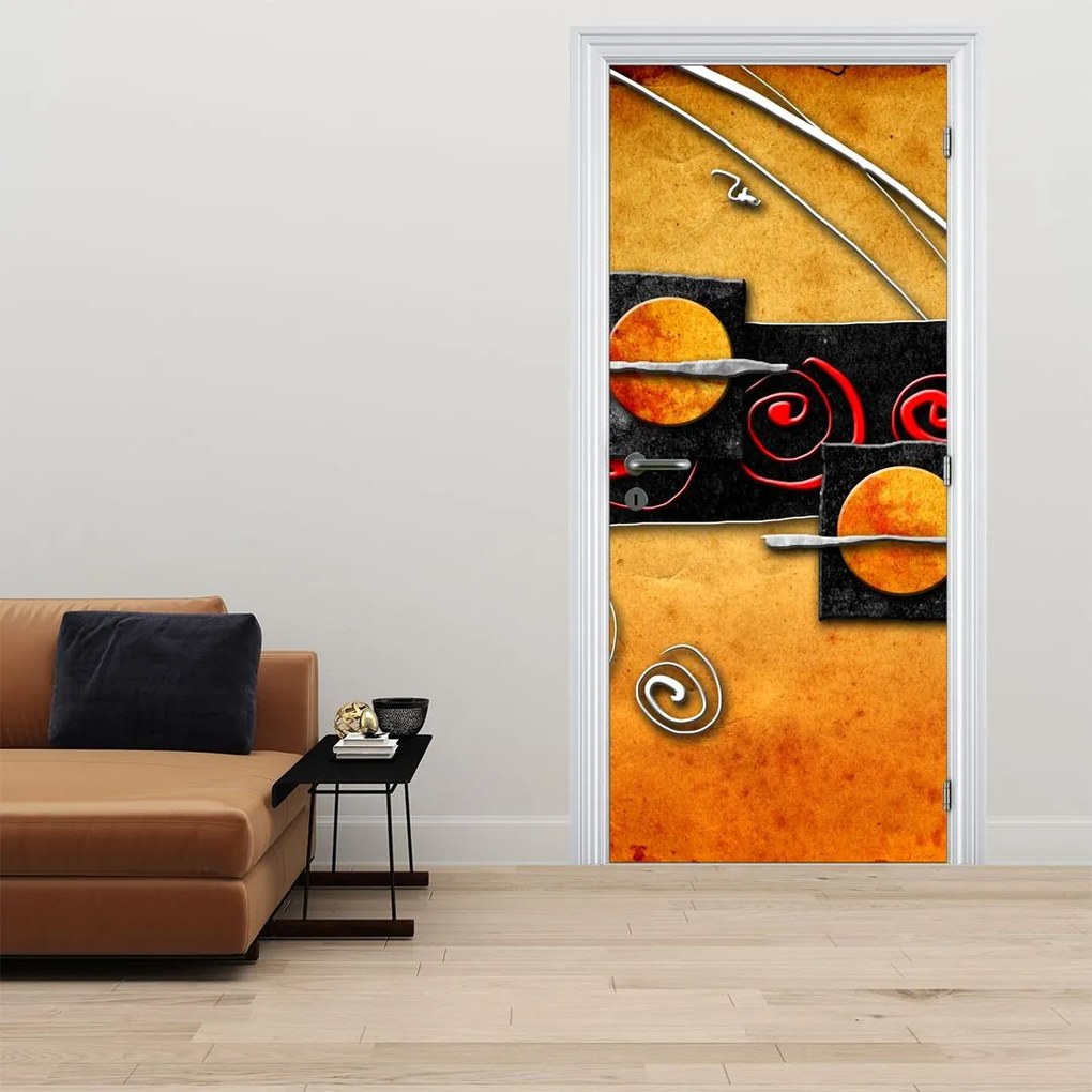Fotótapéta ajtóra - Absztrakt bolygó (95x205cm)