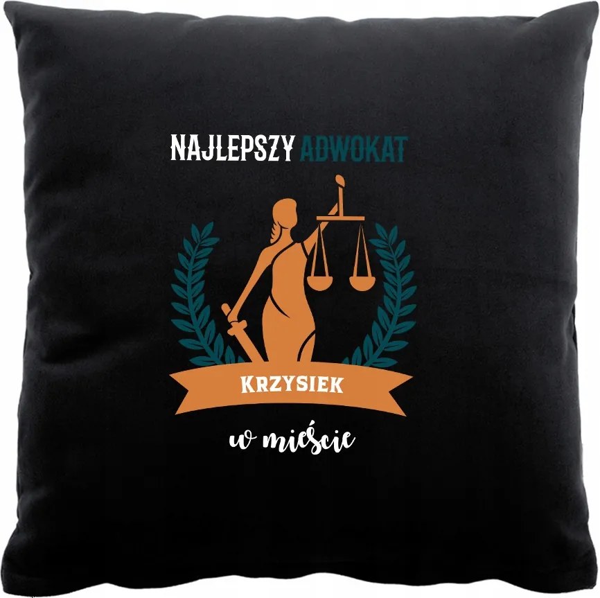 Fekete Nyomott Mintás Párna Ajándék Ügyvédnek
