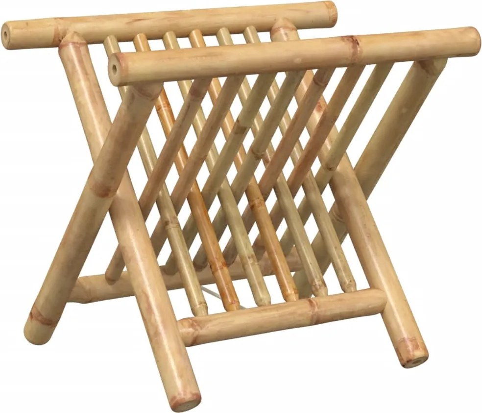 vidaXL bambusz újságtartó állvány 42 x 30,5 x 34,5 cm