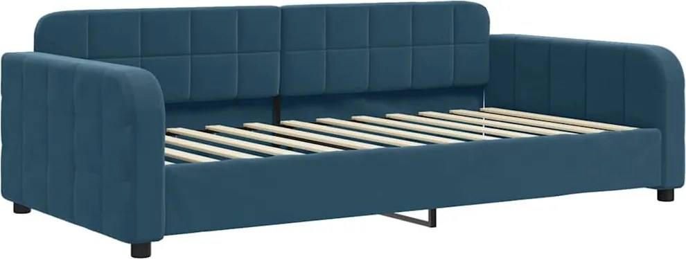 vidaXL kék bársony kanapéágy 100 x 200 cm