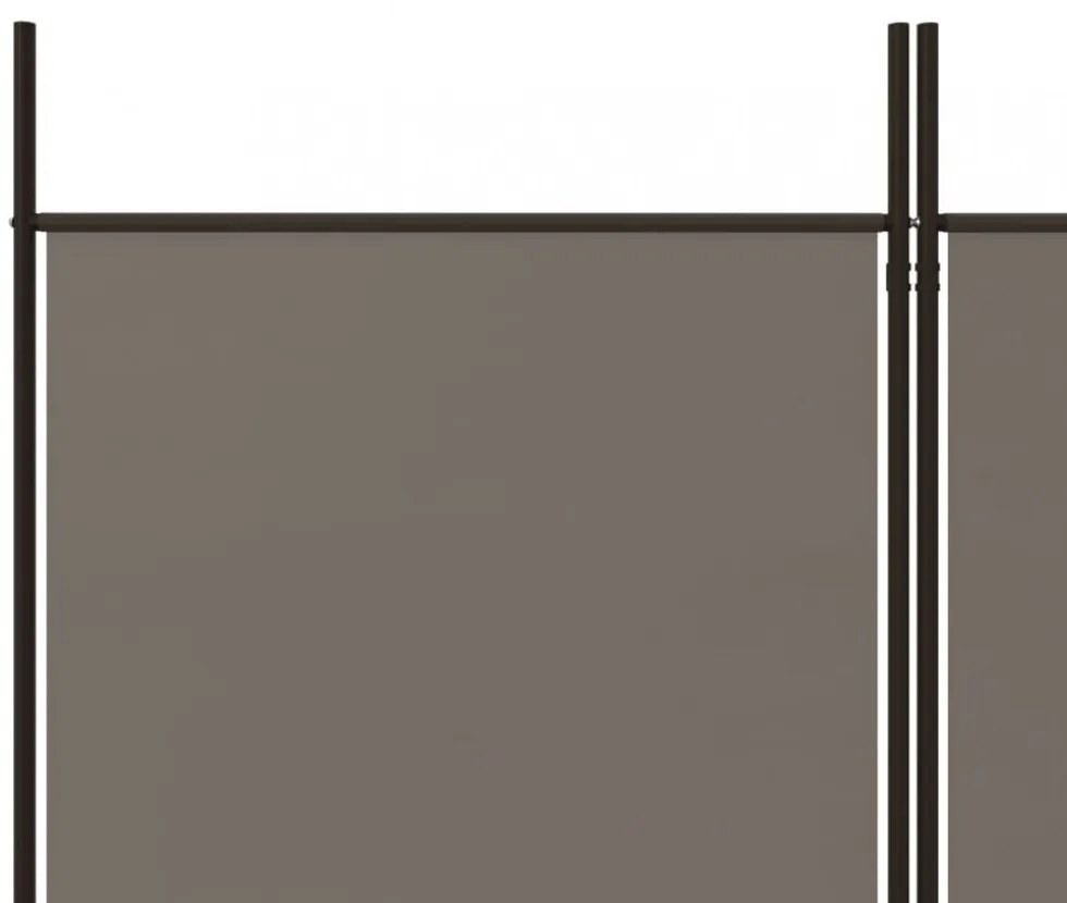 5 paneles antracitszürke szövet térelválasztó 250x200 cm