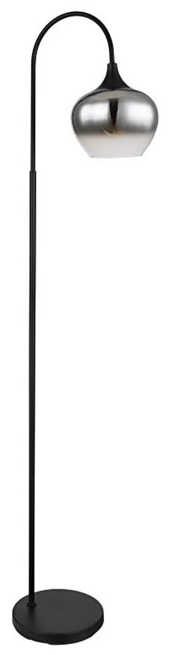 Globo 15548S - Állólámpa MAXY 1xE27/40W/230V fekete/füstös