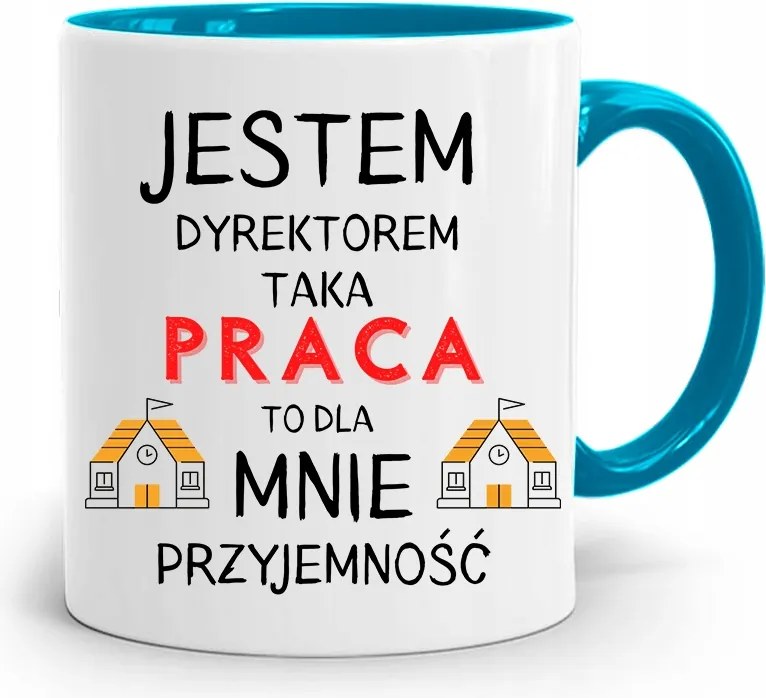 Az Igazgató Számára A Kék Bögre Munka Öröm A fényképes nyomtatással