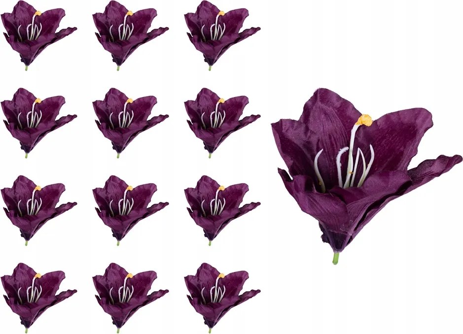 Amarillisz virágfej nád kompozíció mesterséges 12PCS