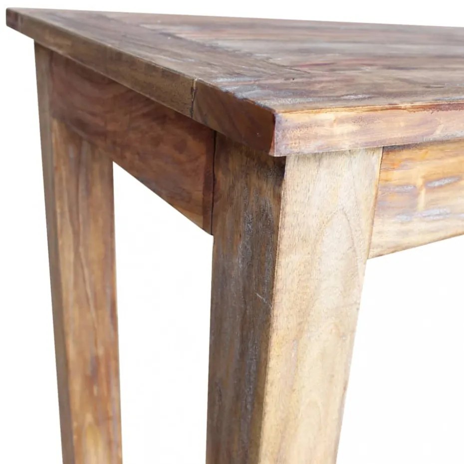 Tömör újrahasznosított fa étkezőasztal 120 x 60 x 77 cm