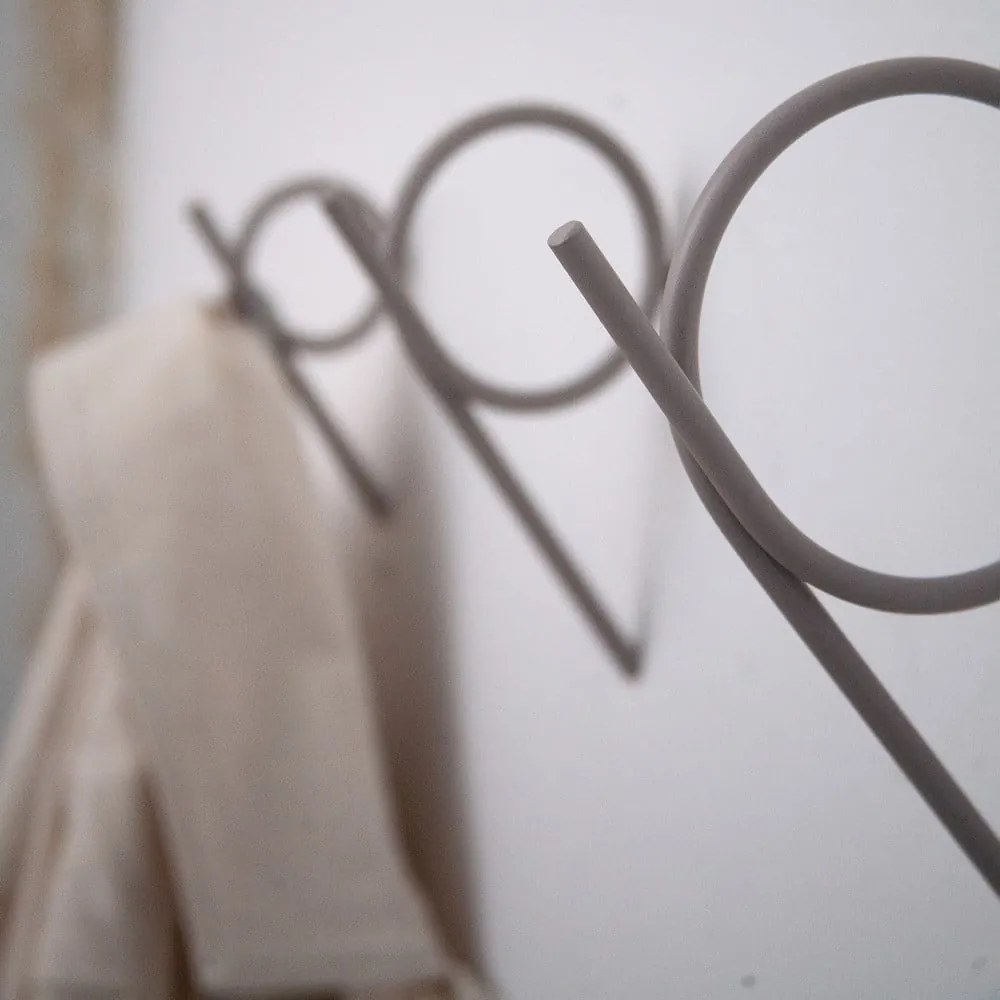 Szürkésbarna fali fém akasztó Tuba L – Spinder Design