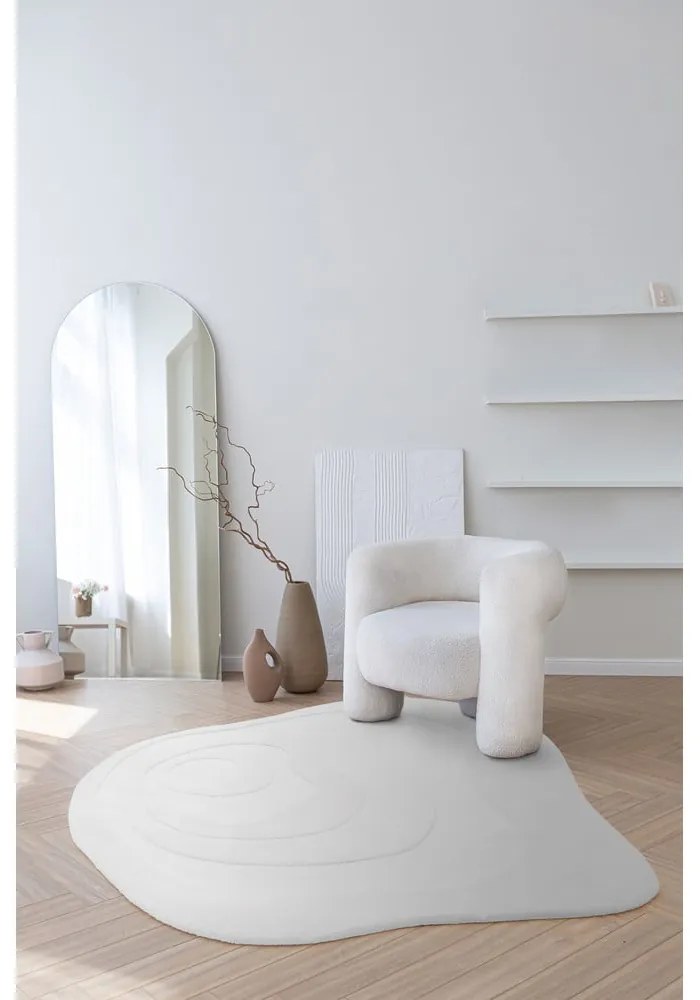 Fehér gyapjú szőnyeg 150x150 cm Olsen – Asiatic Carpets