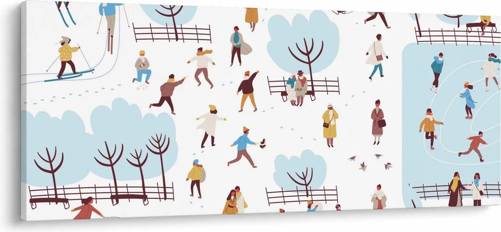 Kép - Boldog telet (120x50 cm)
