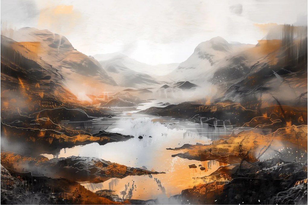 Kép - Hegyi tájak festése (90x60 cm)