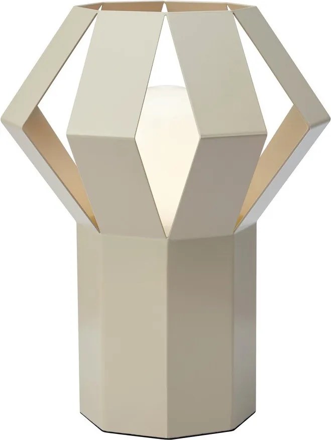 Bézs fém asztali lámpa fém búrával (magasság 27 cm) Octa – Markslöjd