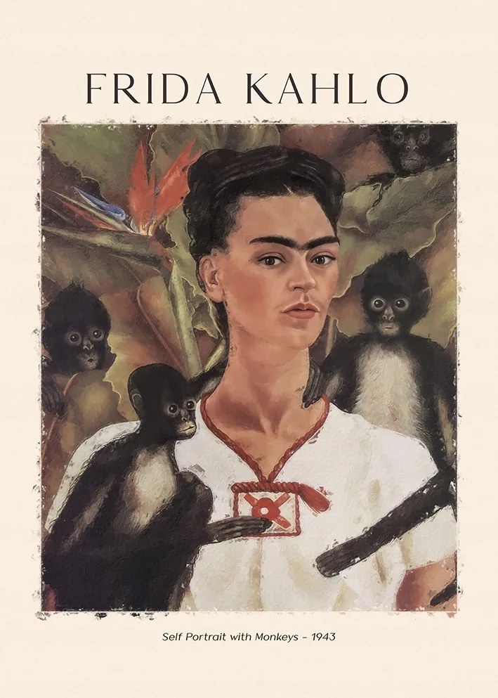 Frida Kahlo Önarckép poszter B1 100x70cm #322