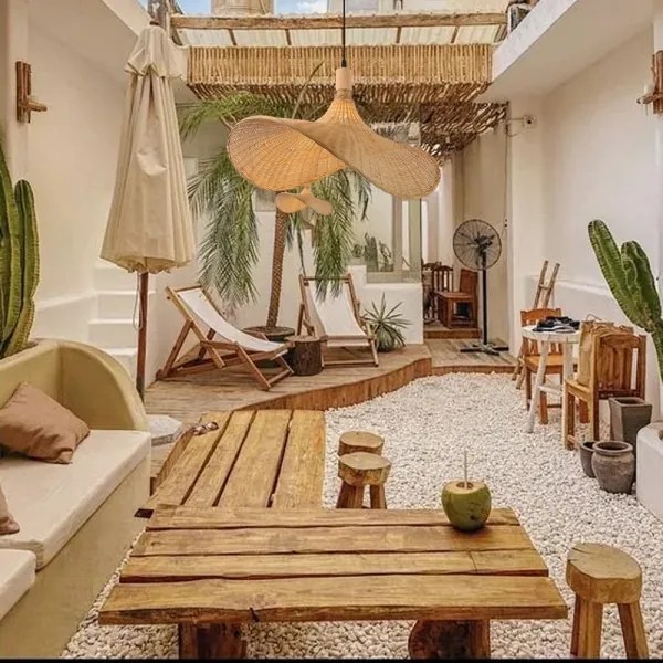 Immax 08289L - Csillár zsinóron SOMBRERO 1xE27/40W/230V átm. 70 cm rattan