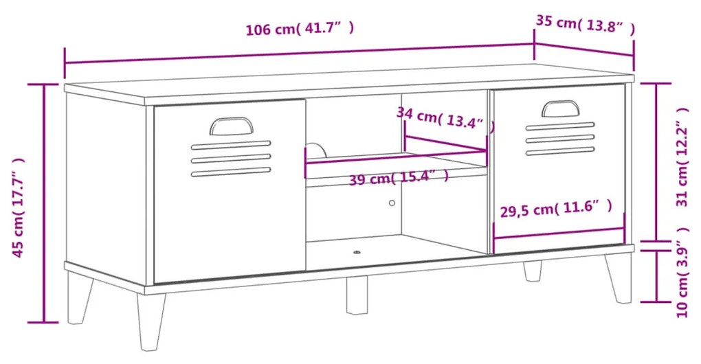 VIKEN fekete szerelt fa cipőtároló pad 106 x 35 x 45 cm