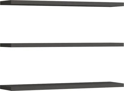 Fali polc szett 3db, antracit